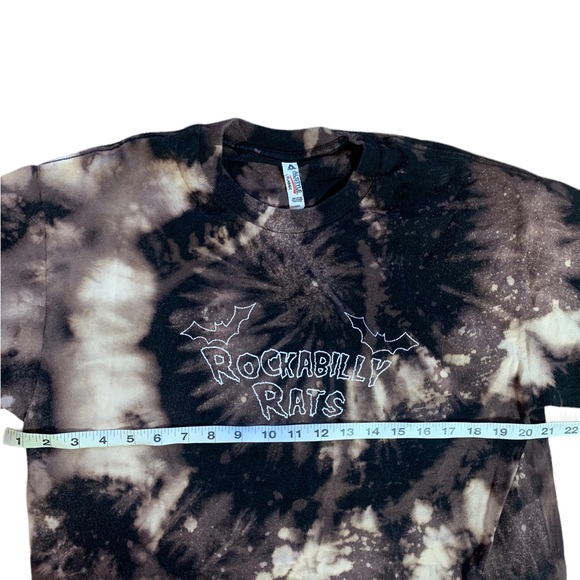 Rockabilly Rats T-shirts size large, bleach distressed look - Picture 3 of 4